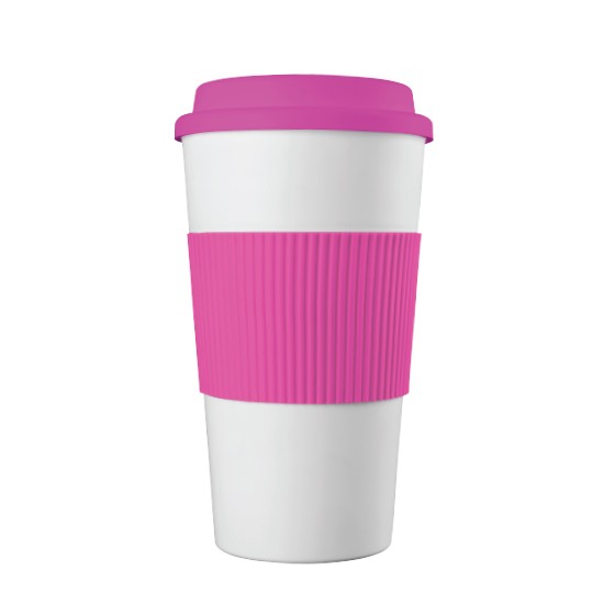 Pink And WhiteThermo R Sleeve 600 ml BPA Free